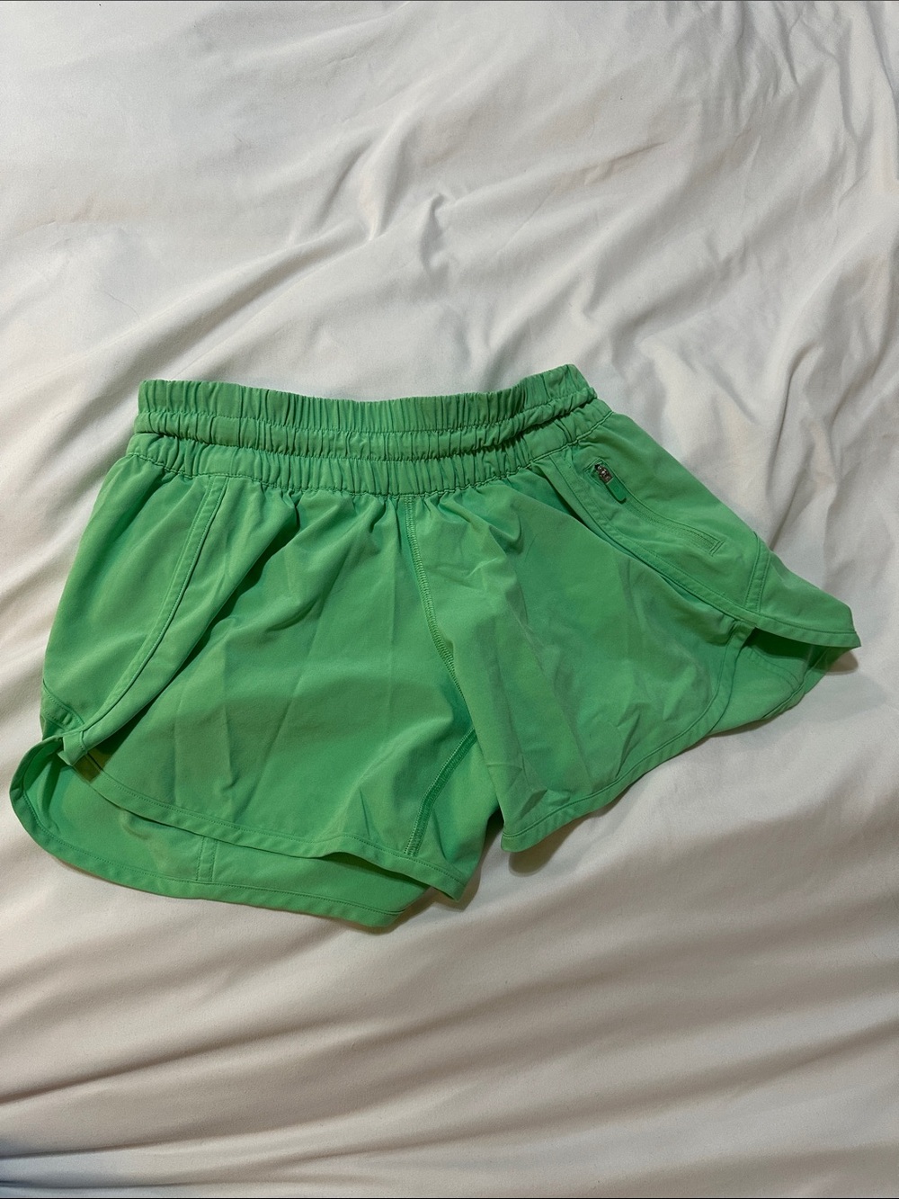lululemon athletica Neon Green Lightweight Running Shorts